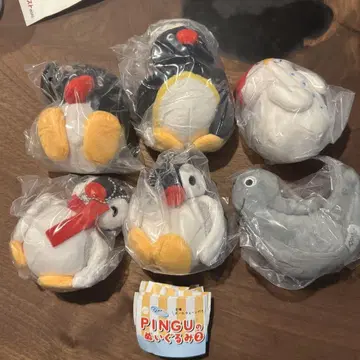 PINGU 봉제 인형 2종 총 6개 세트 컴플리트 핑구 빙가 로비