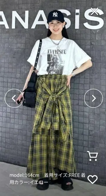 새상품 셔츠 라이크 체크 아지메 스커트 JEANASIS