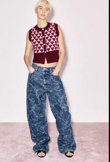 ZARA 미드라이즈 BAGGY TRF 데님 팬츠 새상품