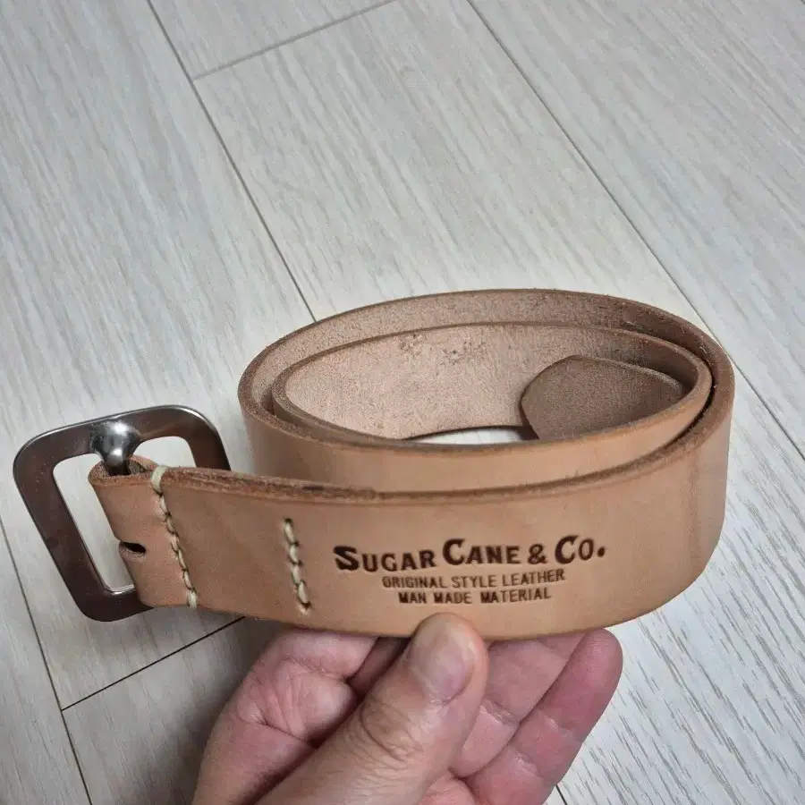 36(34)] Sugar Cane Garrison Belt Beige #가리송,#garrison,#개리슨
