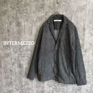 [인터메초] 테일러드 자켓 트위드 얇은 소재 라이트 아우터 M