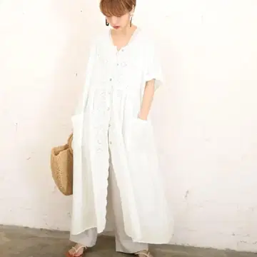 coca 자수 레이스 원피스 2way