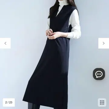 앙피로 키넥트 점프 스커트 네이비 스트레치 워셔블 [ S ]