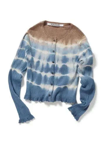 DIP-DYE RIB KNIT CARDIGAN PERVERZE