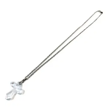 클리어 크로스 크리스탈 목걸이 투명 펜던트 수정 십자가 1점