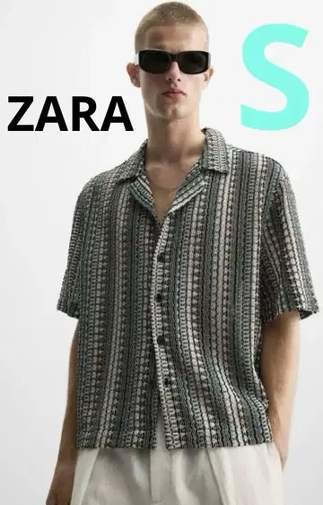 ZARA 기하학 자카드 셔츠