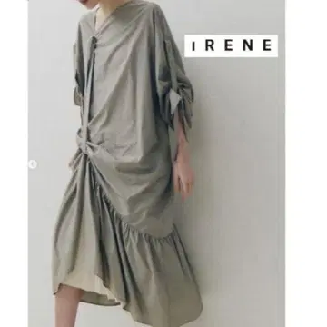 IRENE 테이프 롱 원피스 레이어드 그레이 36