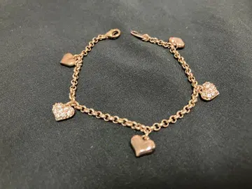 ete 하트 팔찌 핑크 골드