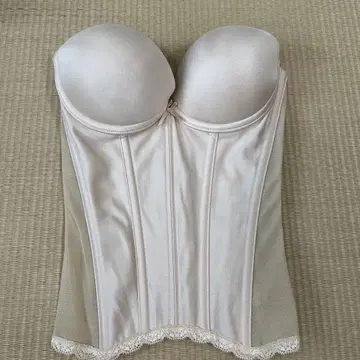 베이지 코르셋 C65 레이스 장식
