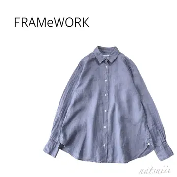 프레임워크 프렌치 린넨 100% 2way 카슈쿨 셔츠
