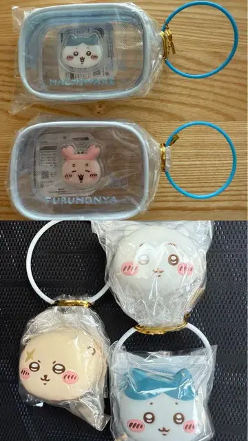 치이카와 (먼작귀) 푹신푹신 클리어 파우치 얼굴 미니 실리콘 파우치