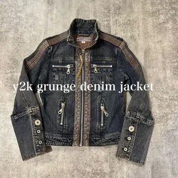 빈티지 2000년대 워싱 데님 집업 재킷