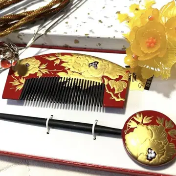 마키에 헤어콤 평 장미칸 성인식 일본 의류