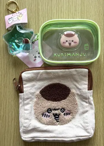 미사용 새상품 치이카와 (먼작귀) 밤만쥬 푹신 파우치 둥실 키링