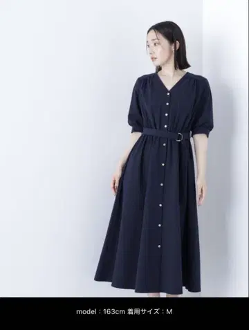 가을 신작! 네이비 셔츠 원피스 M 사이즈 반팔