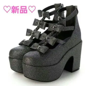 새상품 미착용 통굽 펌프스 [건메탈] YOSUKE 25.0~25.5