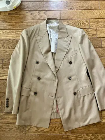 산요 산초 super140s 솔라 더블 브레스트 테일러드 자켓