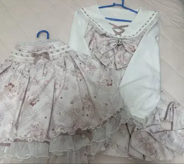 LIZLISA sewing bear 패턴 셋업
