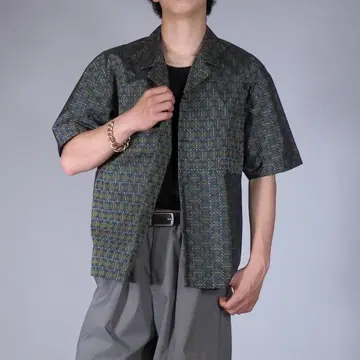 메루카리 가격 기모노 리메이크 남성용 오픈 카라 셔츠 L 오버 사이즈