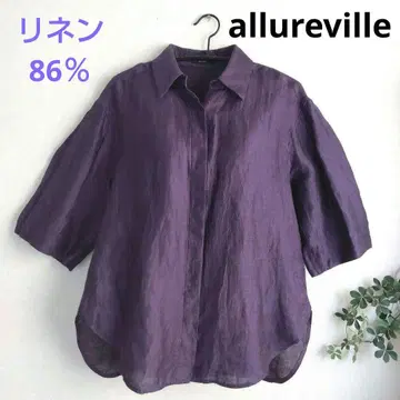 [ 알아바일 ] 린넨 86% 5부 소매 드롭 숄더 일본제