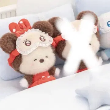 TOPTOY 디즈니 미키 미니 봉제 인형 키링 2세트