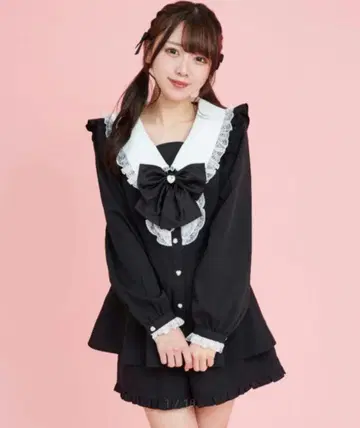 Secret Honey 셋업 바지 지뢰계 블랙 긴팔