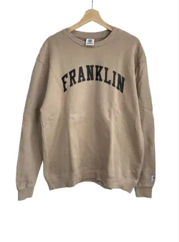 FRANKLIN 로고 맨투맨 트레이닝복 베이지 L