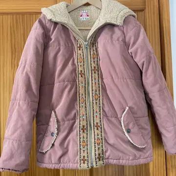 TITICACA 핑크 플리스 보아 점퍼 M 티티카카