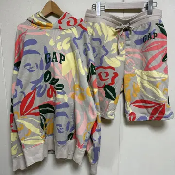 GAP 갭 프렌치 테리 셋업 후디 맨투맨 꽃무늬