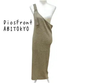택 포함 DiosFront ABITOKYO 비대칭 니트 원피스