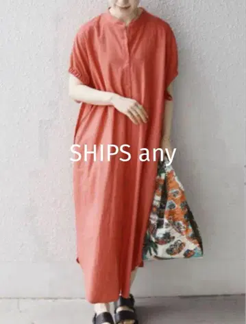 [ 여름 아이템 할인 ] SHIPS any 린넨 믹스 슬리브 리본 원피스