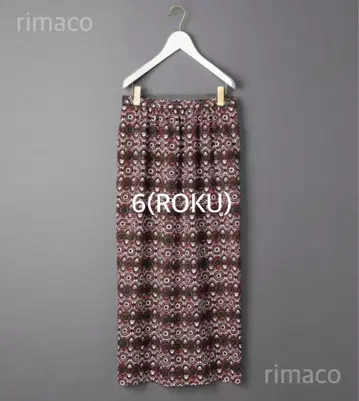 6(ROKU) AFRICAN PRINT LONG SKIRT