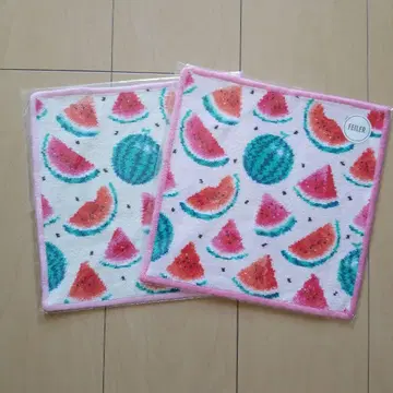 페이러 수박 도트 타월 손수건 2장 세트
