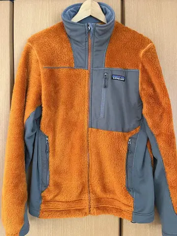 오렌지 그레이 플리스 자켓