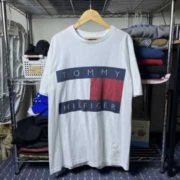 타미힐피거 90s M 티셔츠 빅 플래그 USA제 레어
