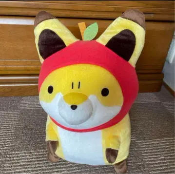 너구리와 여우 메챠데카 봉제 인형 여우 ~데세즈안 아뽀~ 사과