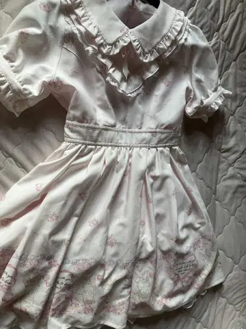lizlisa 러브레터 토끼 패턴 원피스 핑크