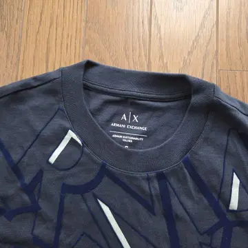 ARMANI EXCHANGE 로고 디자인 반팔 크루넥 티셔츠
