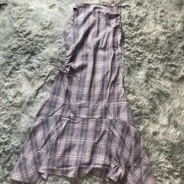 jouetie 아지메 리본 슬리브리스 원피스 핑크 체크 used