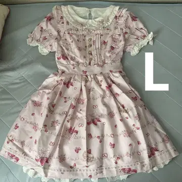 LIZLISA Creamy Berry 패턴 원피스 핑크 L 사이즈