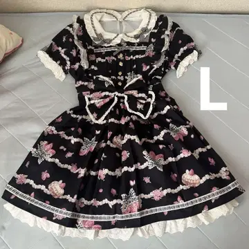 LIZLISA Creamy Berry 패턴 원피스 딸기 무늬 딸기 L