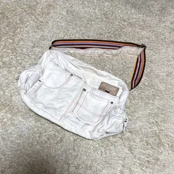 초레어 폴스미스 Paul Smith y2k 데님 숄더백 화이트