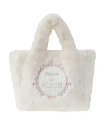 Maison de FLEUR 퍼 2Way 토트백 화이트