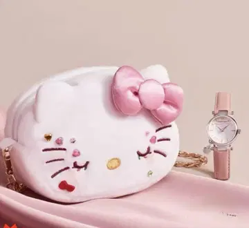 헬로키티 50주년 한정판 페이스형 미니백 완판 및 시계 세트