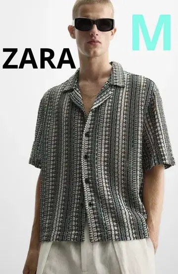 ZARA 기하학 자카드 셔츠