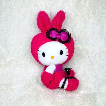 레어 새상품급 키티 토끼 레이스 봉제 인형 마스코트