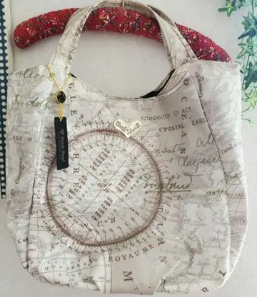 씽크 비! 토트백 저스트 하트 고대 지도 택 포함