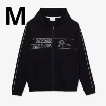 라코스테 LACOSTE 슬리브 파이핑 집업 맨투맨 루즈 후디