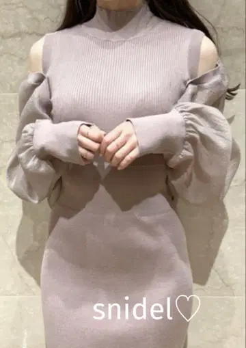 새상품급 SNIDEL 볼레로 콤비 니트 원피스