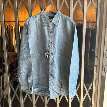 CORONA 린넨 혼방 샴브레이 워크 셔츠 size S 미사용 새상품